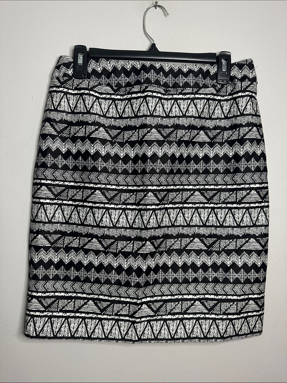 Kenar Black and White Geometric Pencil Skirt size 8